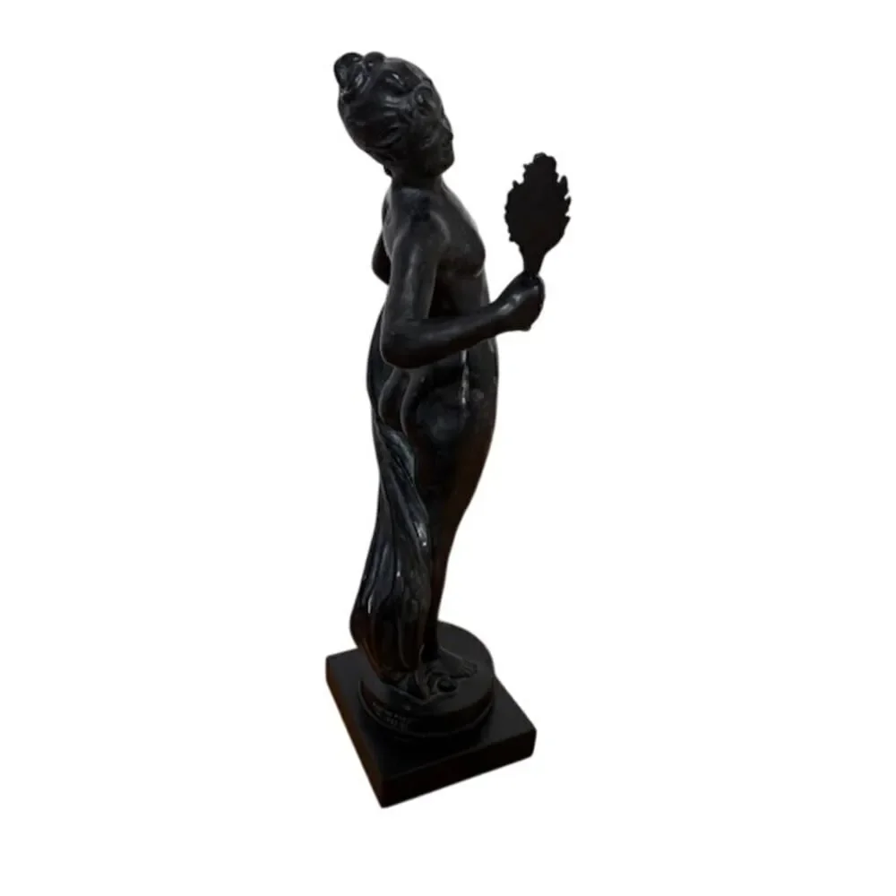 Lady Holding Miller Figurine Statue Austin Production 1983 Mirror 22